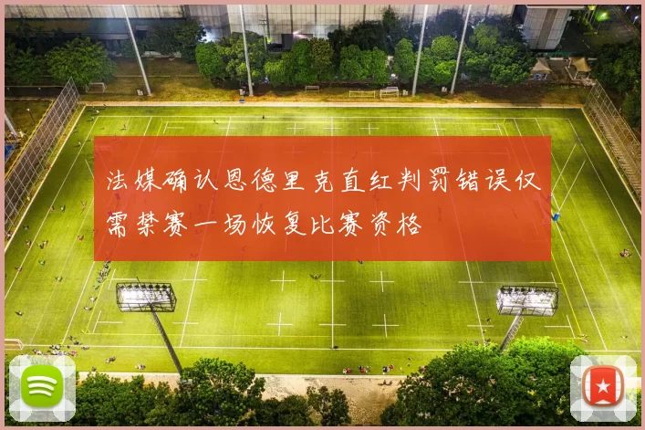法媒确认恩德里克直红判罚错误仅需禁赛一场恢复比赛资格