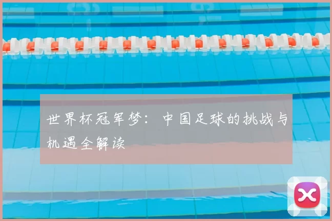 世界杯冠军梦:中国足球的挑战与机遇全解读