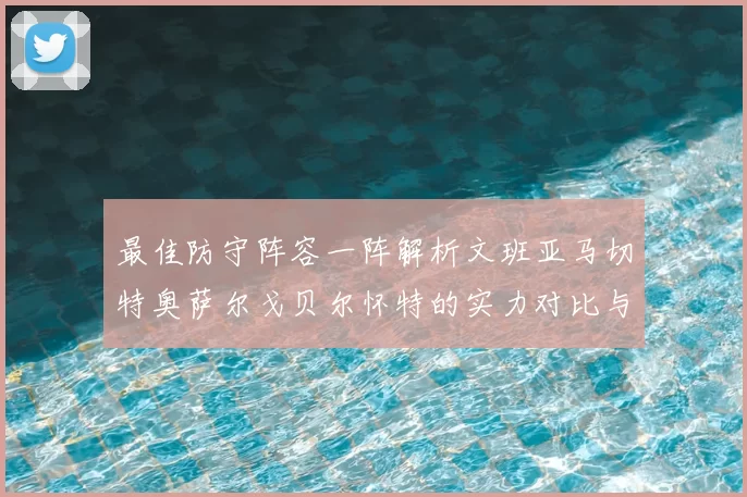 最佳防守阵容一阵解析文班亚马切特奥萨尔戈贝尔怀特的实力对比与展望