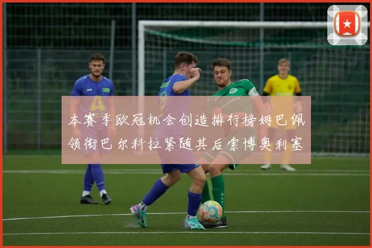本赛季欧冠机会创造排行榜姆巴佩领衔巴尔科拉紧随其后索博奥利塞表现出色